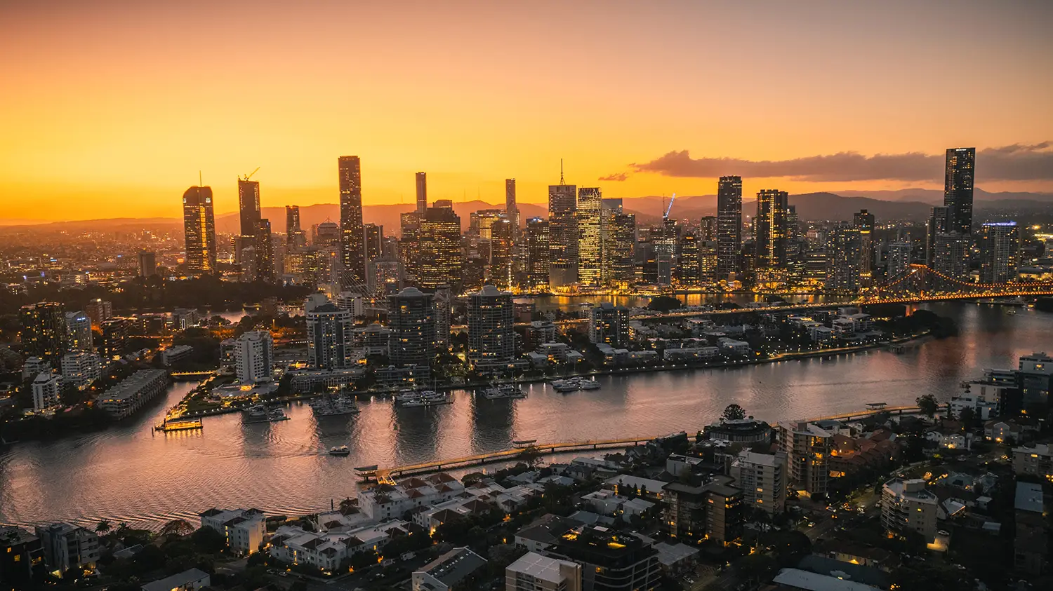 Brisbane City Night View